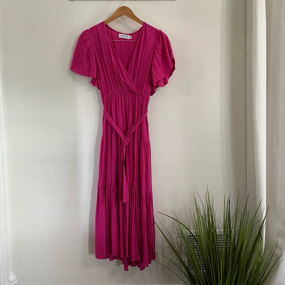 Brand new magenta Petal & Pup wrap dress